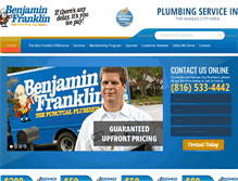 Tablet Screenshot of benfranklinplumbingkc.com